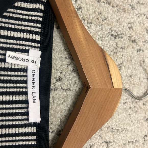 Derek Lam size M herringbone knit cotton sweater GUC Black and White - Picture 8 of 14